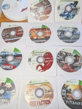 Xbox 360 Loose Video Game Lot 11 Discs Tested Rage Crackdown Titanfall